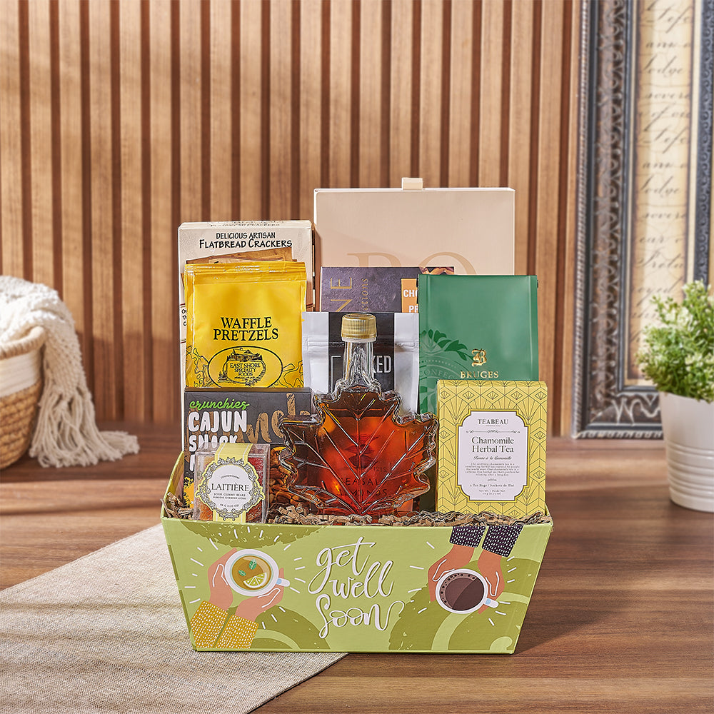 For someone on the mend, send the Get Well Soon Energizing Gift Set. This charming gift has a tempting selection of sweet and salty treats that will have the recipient back on their feet in no time. Vancouver Delivery