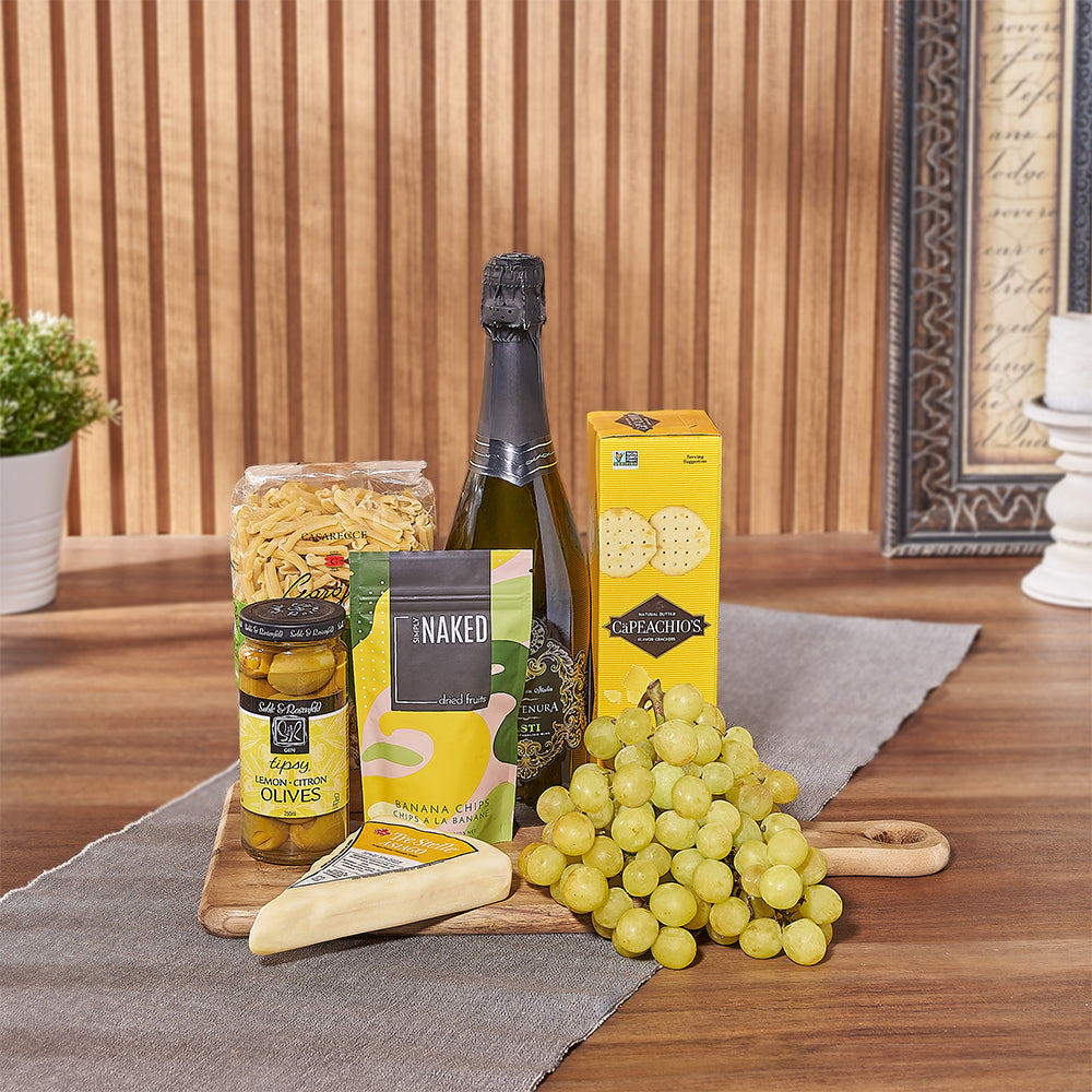 New Year Kosher Sparkling Wine Basket – how the gift is presented