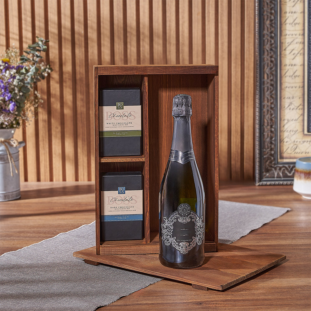 Kosher Sparkling Wine Gift Box – how the gift is presented