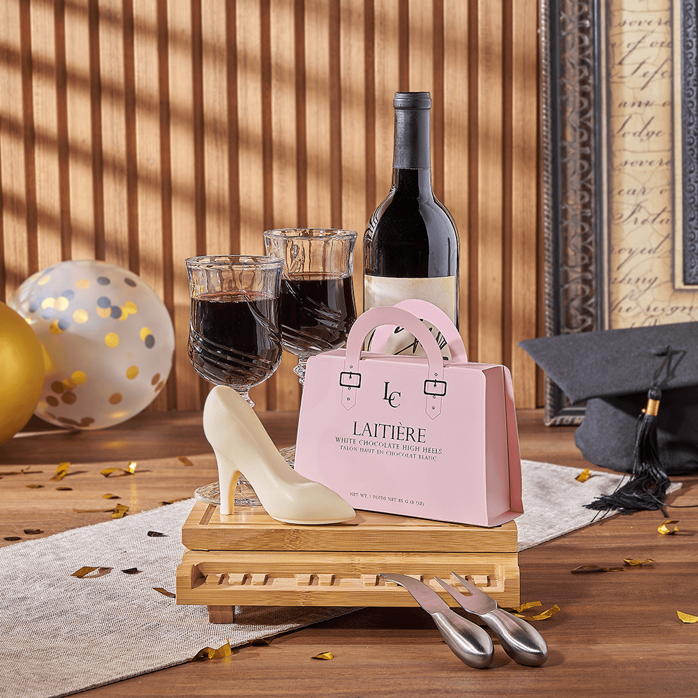 Wine & Piano Grad Gift, wine gift, wine, graduation gift, graduation, chocolate gift, chocolate, Vancouver delivery