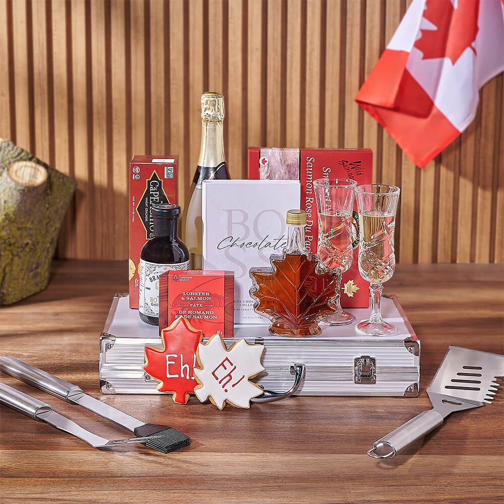 Sparkling Wine and Grilling Gift Set – how the gift is presented