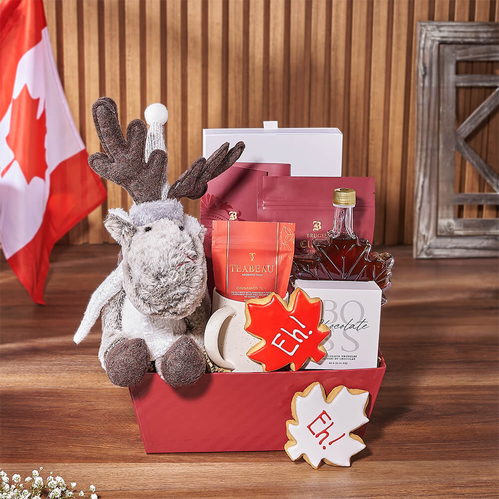Canada Day Tea & Treat Gift, canada day gift, canada day, tea gift, tea, cookie gift, cookie, Vancouver delivery