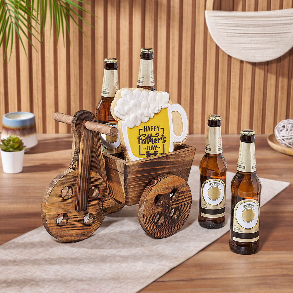 Father's Day Beer Cart Gift – how the gift is presented