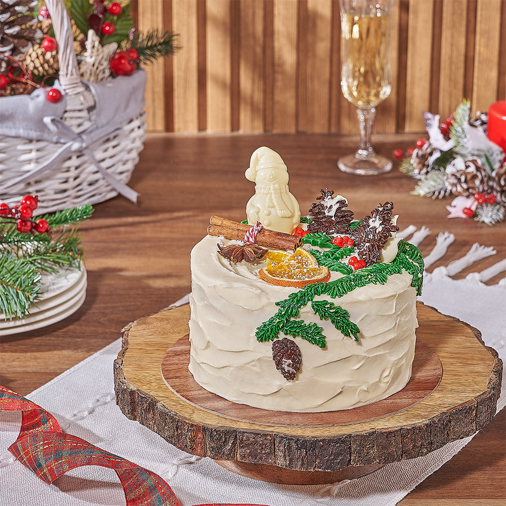 Moist Christmas Cake with Cinnamon and Star Anise Decorations – how the gift is presented