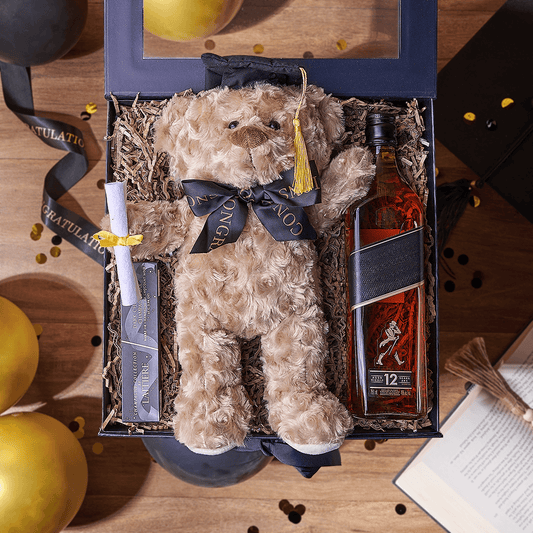Congratulations Grad Liquor Box, liquor gift, liquor, chocolate gift, chocolate, graduation gift, graduation, Vancouver delivery