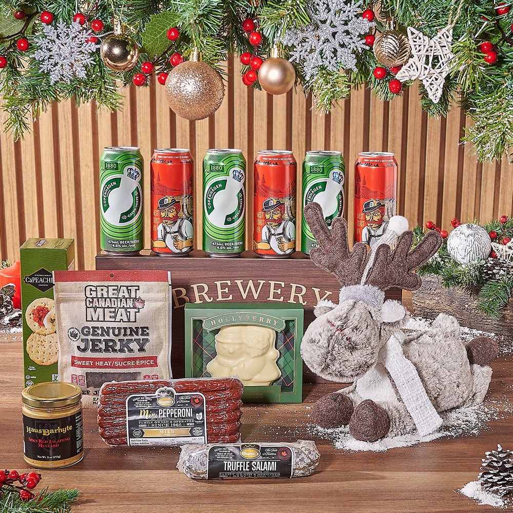 Christmas Craft Beer Gift Basket – how the gift is presented