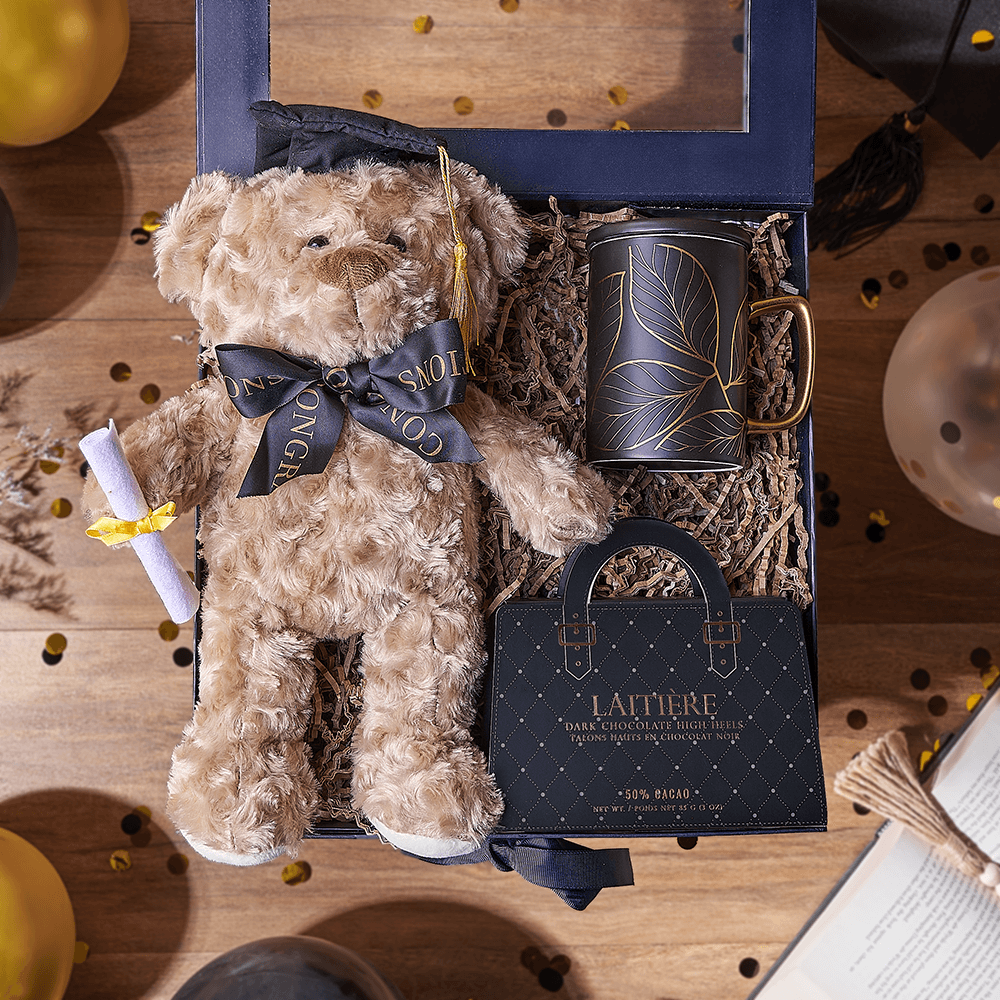 Graduation Bear Gift Box, chocolate gift, chocolate, graduation gift, graduation, Vancouver delivery