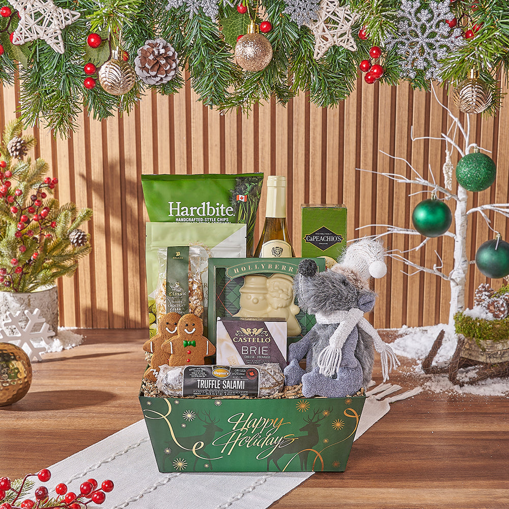 Holiday Wine & Charcuterie Gift Basket, christmas gift, christmas, chocolate gift, chocolate, cookie gift, cookie, wine gift, wine, Vancouver delivery