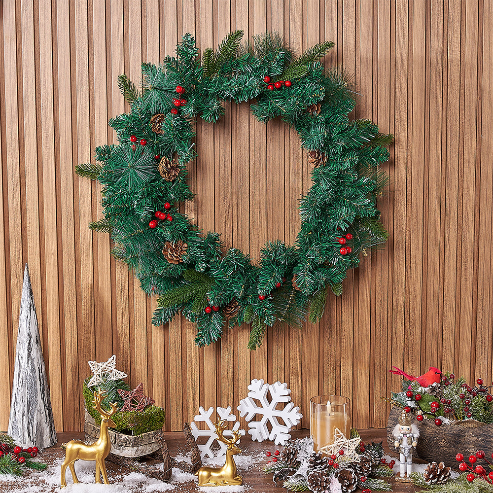 Holiday Faux Wreath Decoration, Reusable – how the gift is presented