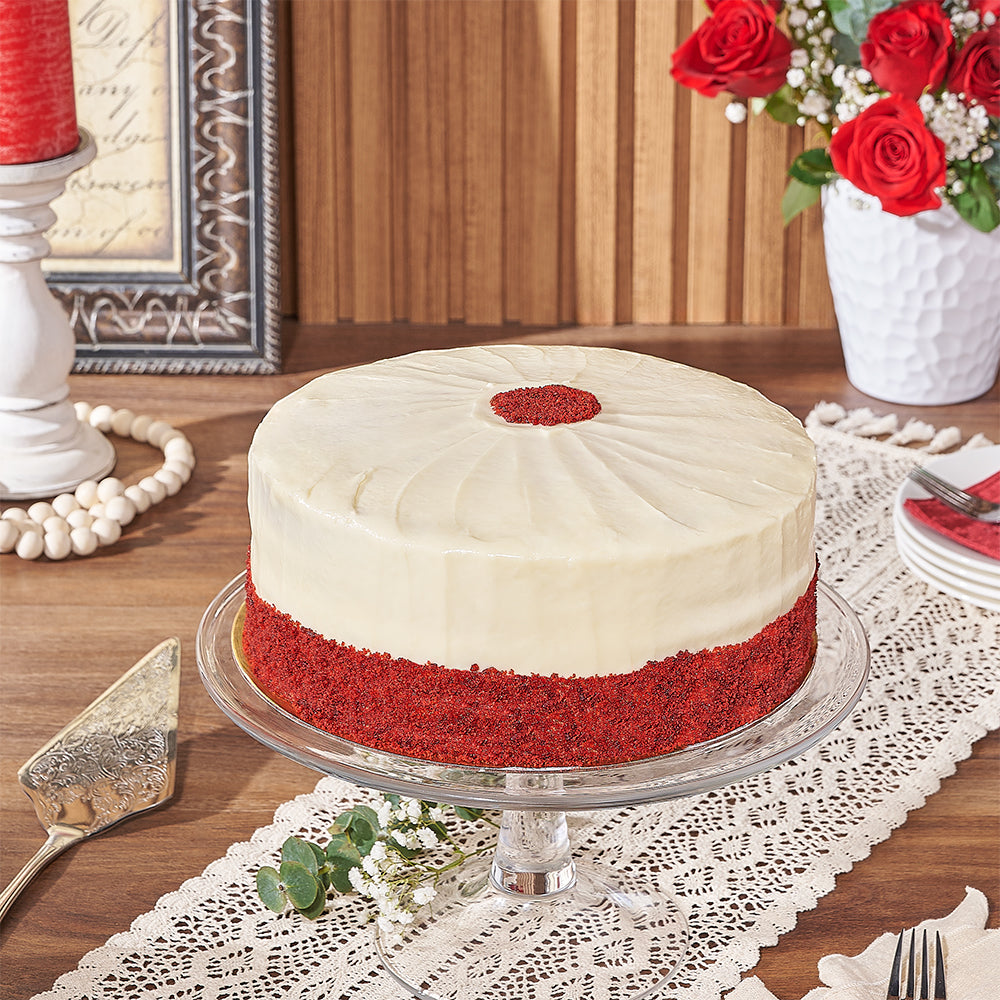 Red Velvet Crumble Cake – how the gift is presented
