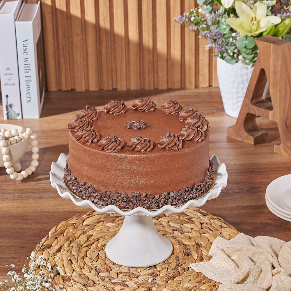 Vegan Chocolate Chip Cake – how the gift is presented