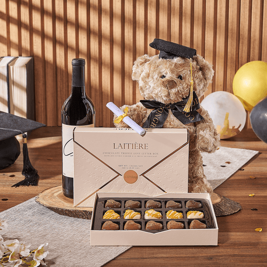 Love Letter to Graduation Gift, graduation gift, graduation, wine gift, wine, chocolate gift, chocolate, Vancouver delivery
