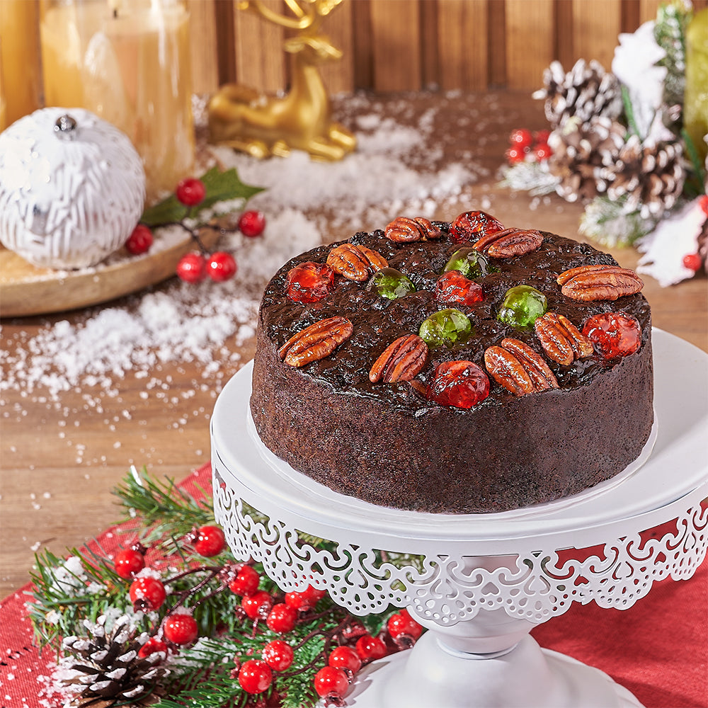 Festive Holiday Cake with Candied Fruits and Nuts – how the gift is presented