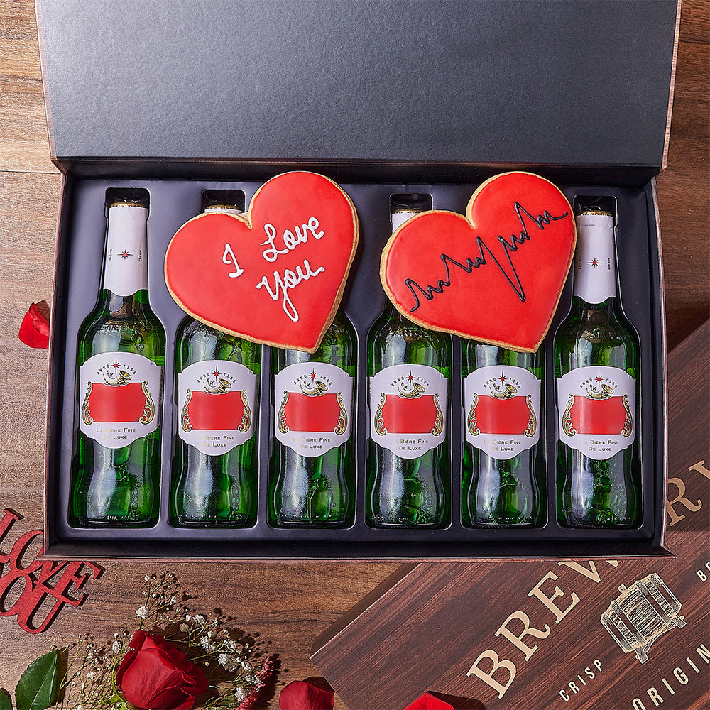 Valentine's Day Beer Gift Basket – how the gift is presented
