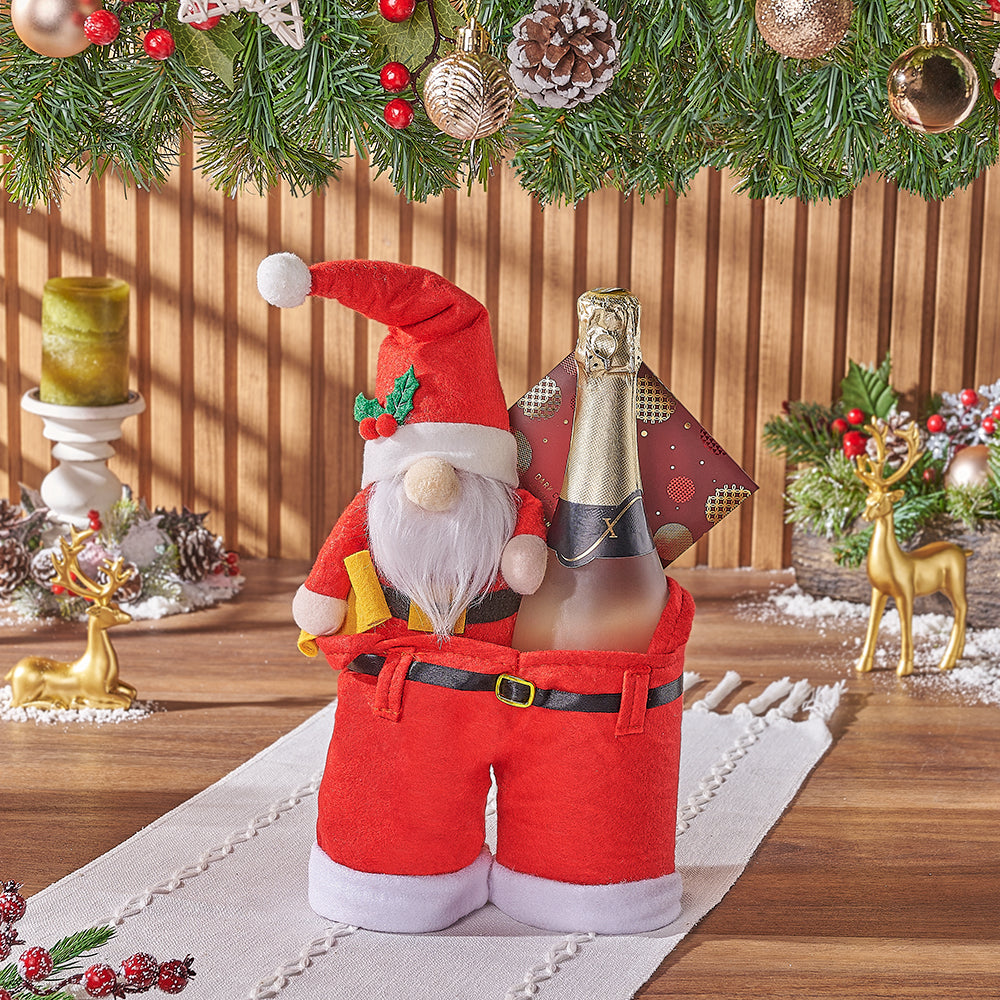 Sparkling Wine Santa Pants Gift – how the gift is presented