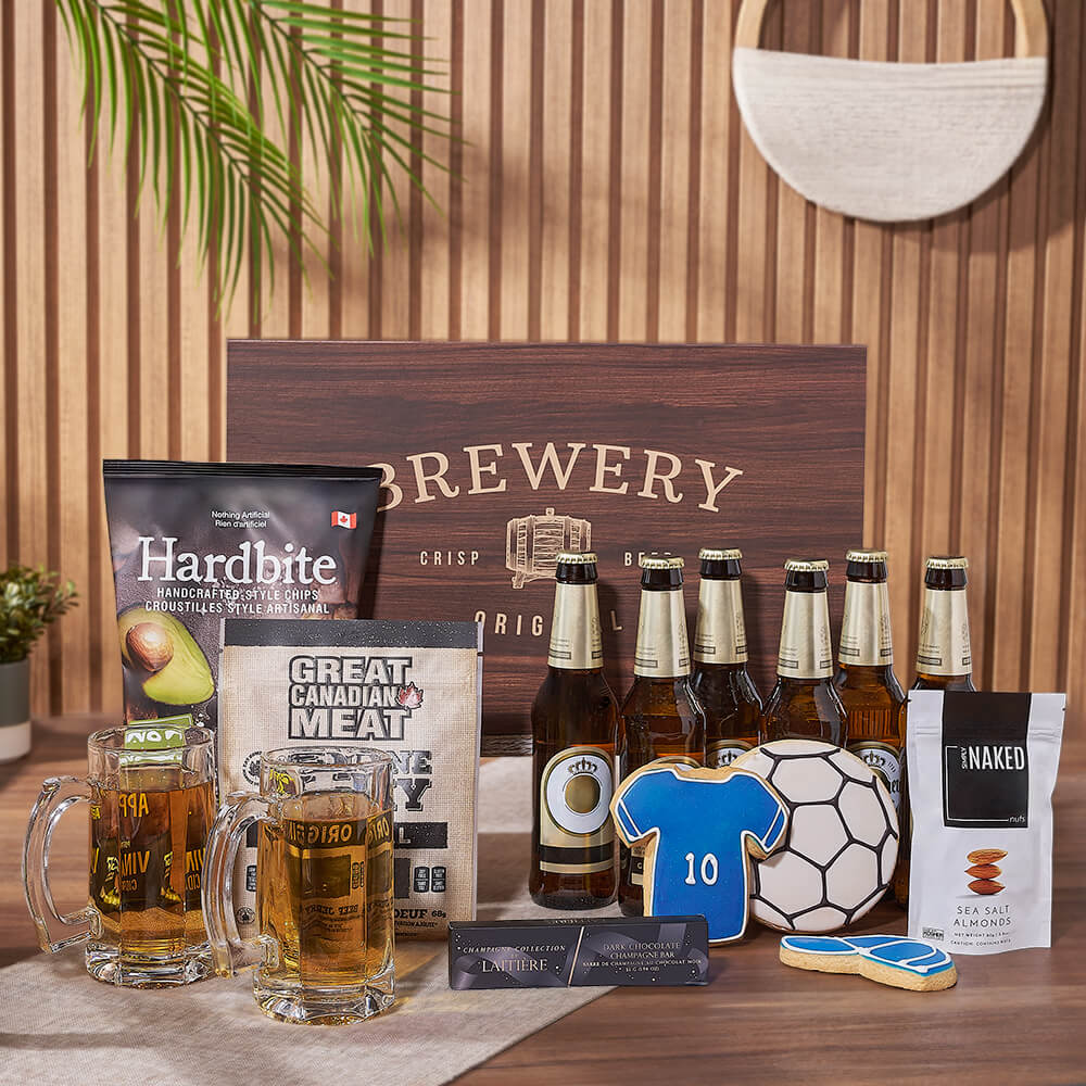 Sports Fan & Beer Gift Set, beer gift, beer, cookie gift, cookie, sports gift, sports, Vancouver delivery