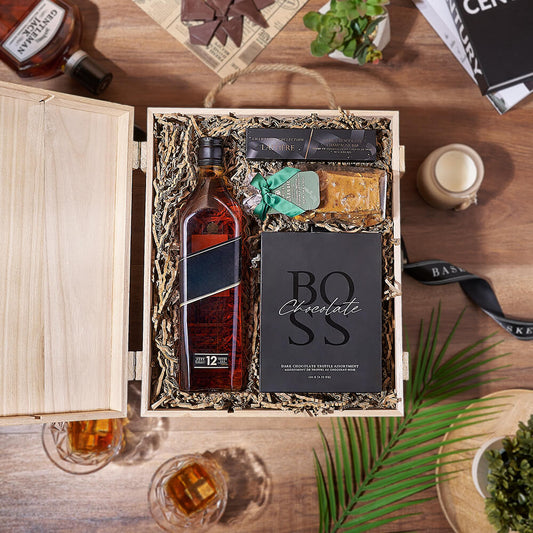 Sweet Things & Liquor Gift Box, liquor gift, liquor, chocolate gift, chocolate, Vancouver delivery