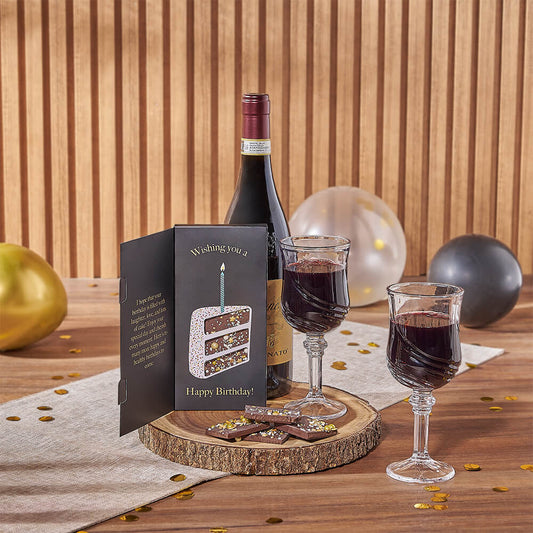 The Marvelous Birthday Gift Set, wine gift, wine, birthday gift, birthday, chocolate gift, chocolate, Vancouver delivery