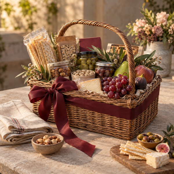 Our Favourite Picnic — anniversary gift direction, illustrative; contents vary