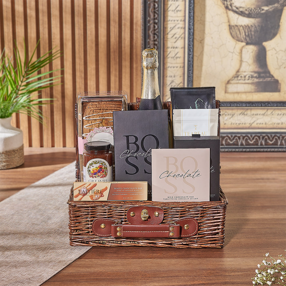 Treat your loved ones to the ultimate snacking experience with our Champagne &amp;amp; Picnic Gift Basket - Vancouver Delivery
