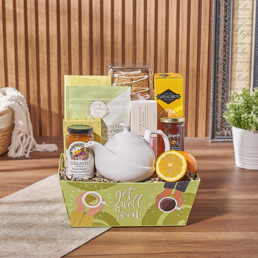Get Well Tea Gift Tray – how the gift is presented