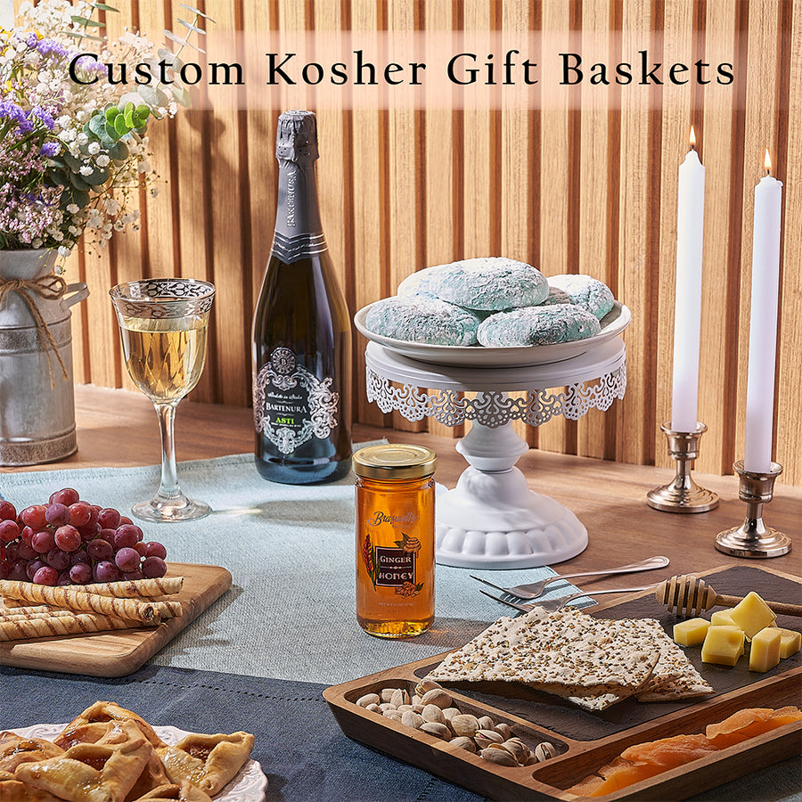 Elevate this year’s Hannukah, Purim, or any festive occasion with our Custom Kosher Gift Basket, Vancouver delivery 