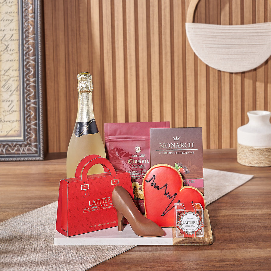 Bubbly &amp; Sweet Valentine's Gift Basket makes an exquisite gift - Vancouver Delivery