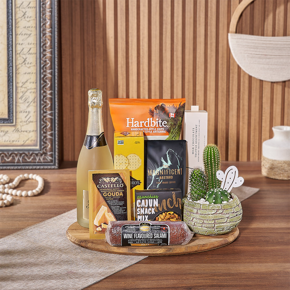 Sparkling Wine and Truffles Gift Set – how the gift is presented