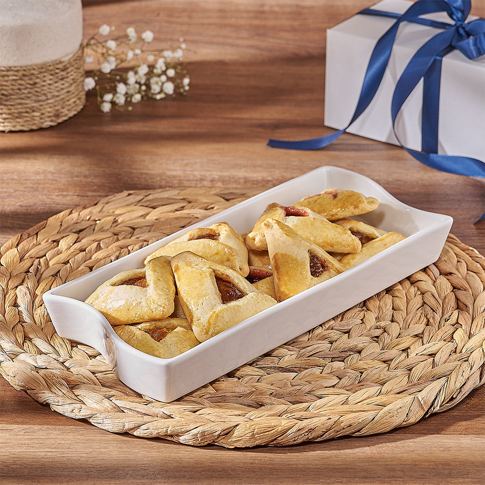 Hamantaschen Cookie Gift Basket – how the gift is presented