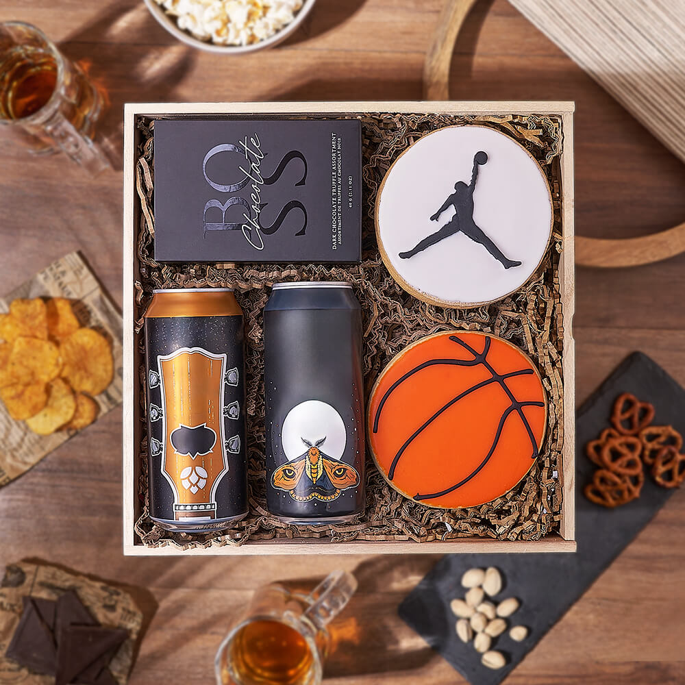 Basketball-Themed Beer Gift Box – how the gift is presented