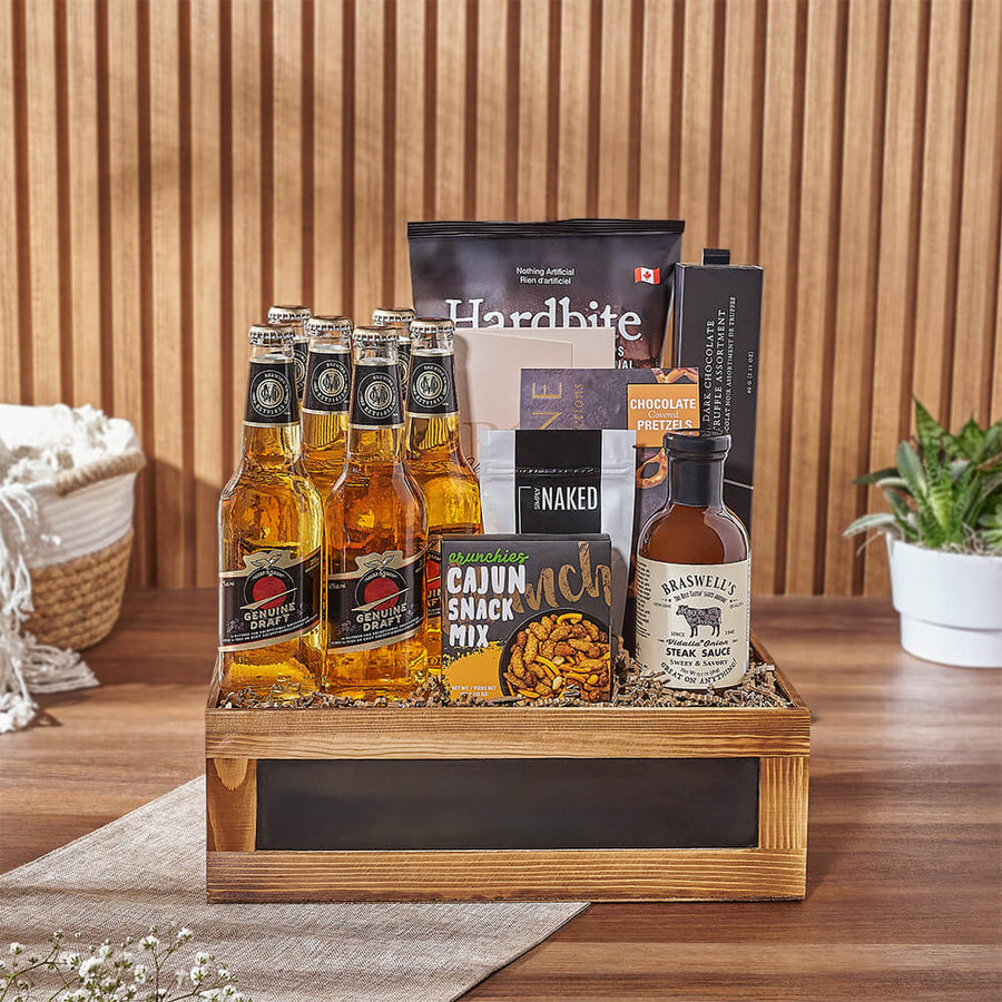 Beer & Total Snacking Crate, beer gift, beer, gourmet gift, gourmet, chocolate gift, chocolate, Vancouver delivery