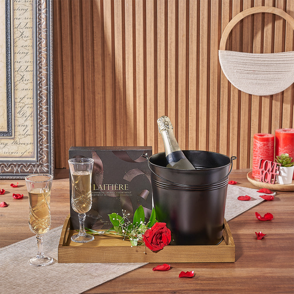 Sparkling Wine Valentine's Day Gift – how the gift is presented