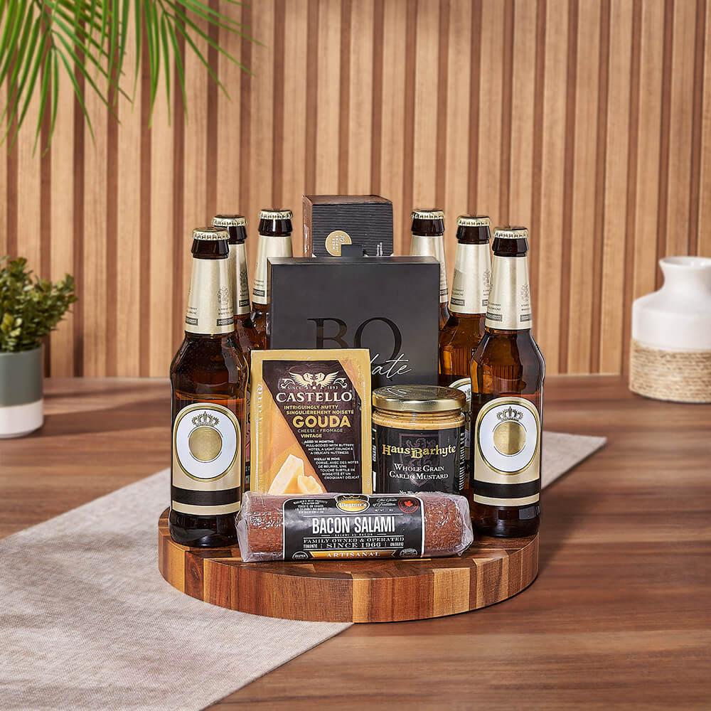 Brockton Beer &amp; Snacks Basket, beer gift, beer, charcuterie gift, charcuterie, Vancouver delivery