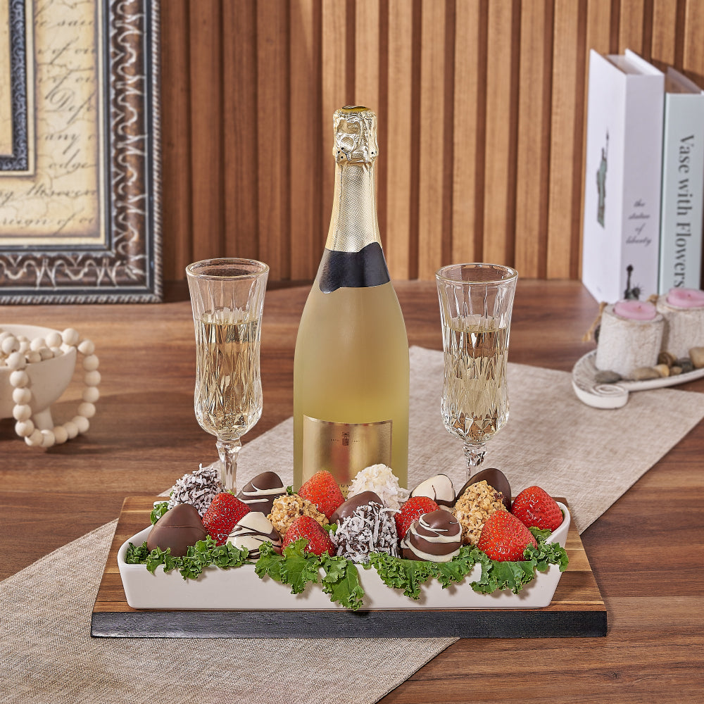 Brockton Champagne &amp; Chocolate Dipped Strawberries Gift, champagne gift, champagne, sparkling wine gift, sparkling wine, chocolate strawberry gift, chocolate strawberry, Vancouver delivery
