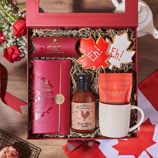 Canada Day Tea Gift Box, canada day gift, canada day, tea gift, tea, chocolate gift, chocolate, Vancouver delivery