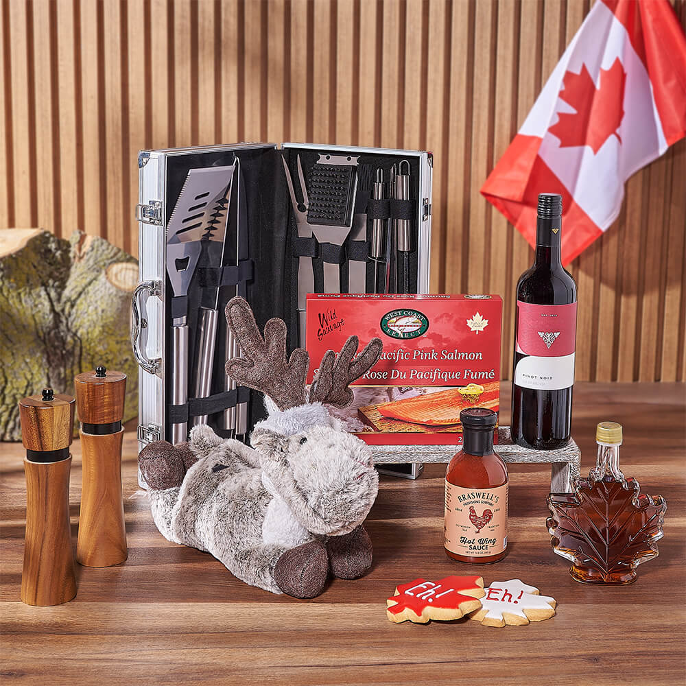 Canada Day Wine &amp; Grilling Gift, wine gift, wine, grill gift, grill, canada day gift, canada day, Vancouver delivery