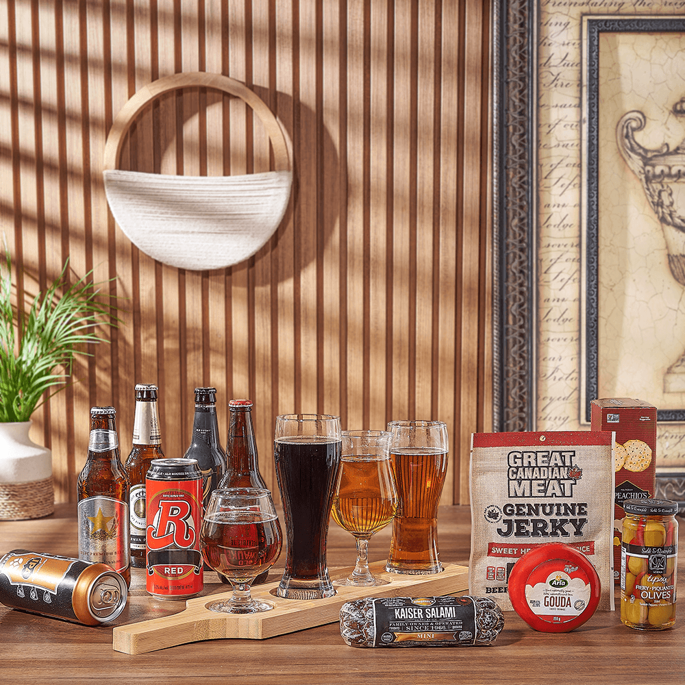 Charcuterie &amp; Beer Flight Gift, beer gift, beer, charcuterie gift, charcuterie, beer flight gift, beer flight, Vancouver delivery