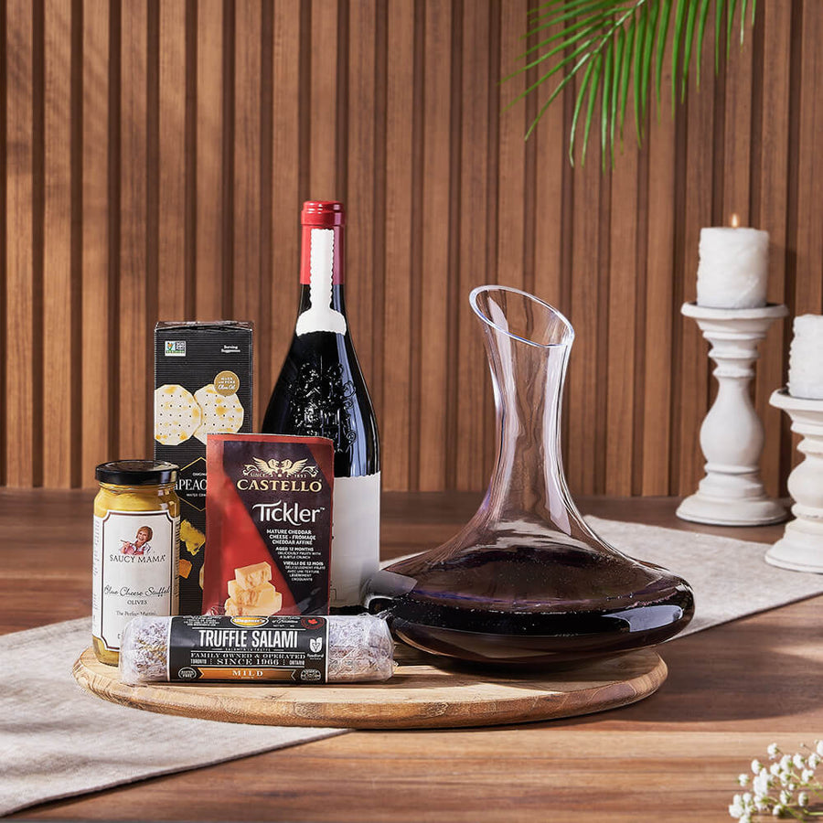 Charming Wine Decanter Gift Set from Vancouver Baskets - Wine Gift Basket - Vancouver Delivery.