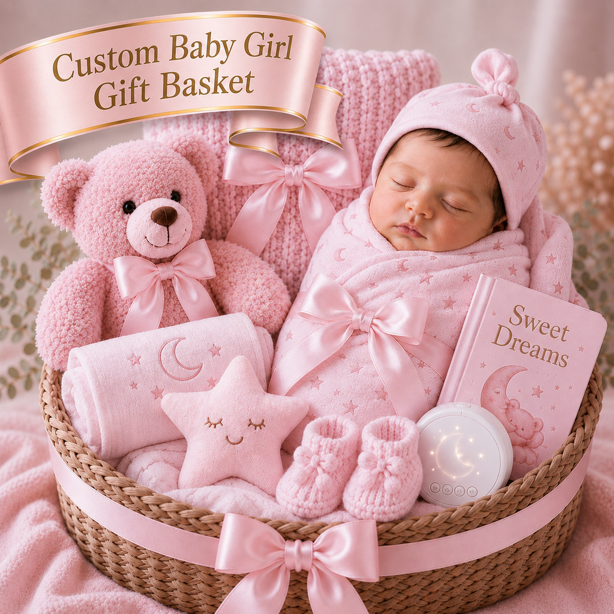 Custom Baby Girl Gift Basket
