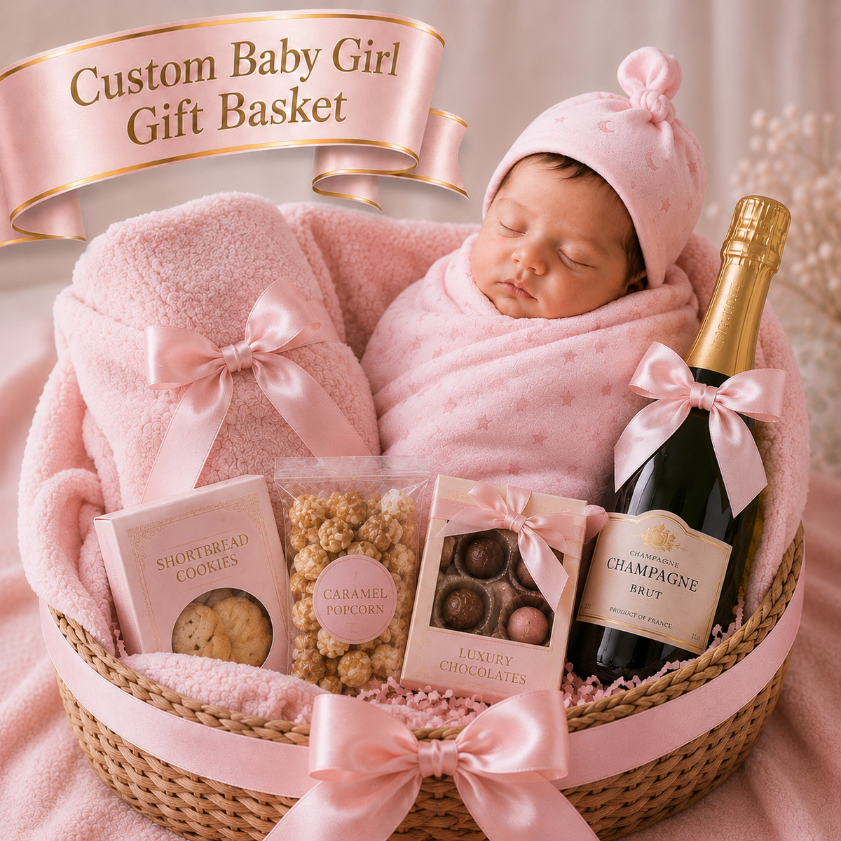 Custom Baby Girl Gift Basket