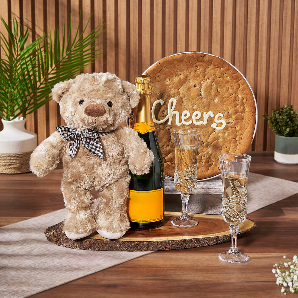 Cheers Cookie &amp; Champagne Gift Set, champagne gift, champagne, cookie gift, cookie, sparkling wine gift, sparkling wine, Vancouver delivery