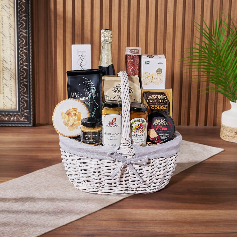 Cheese, Chutney &amp; Champagne Gift Set, champagne gift, champagne, sparkling wine gift, sparkling wine, charcuterie gift, charcuterie, Vancouver delivery