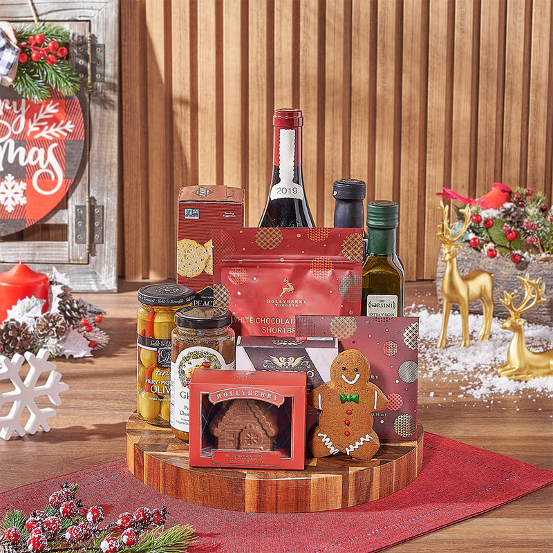 Christmas Chocolate & Wine Gift Board, wine gift, wine, christmas gift, christmas, holiday gift, holiday, Vancouver delivery
