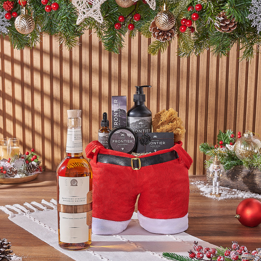 Christmas Liquor &amp; Spa Gift Bag, liquor gift, liquor, spa gift, spa, Christmas gift, Christmas, men's spa gift, men's spa, Vancouver delivery