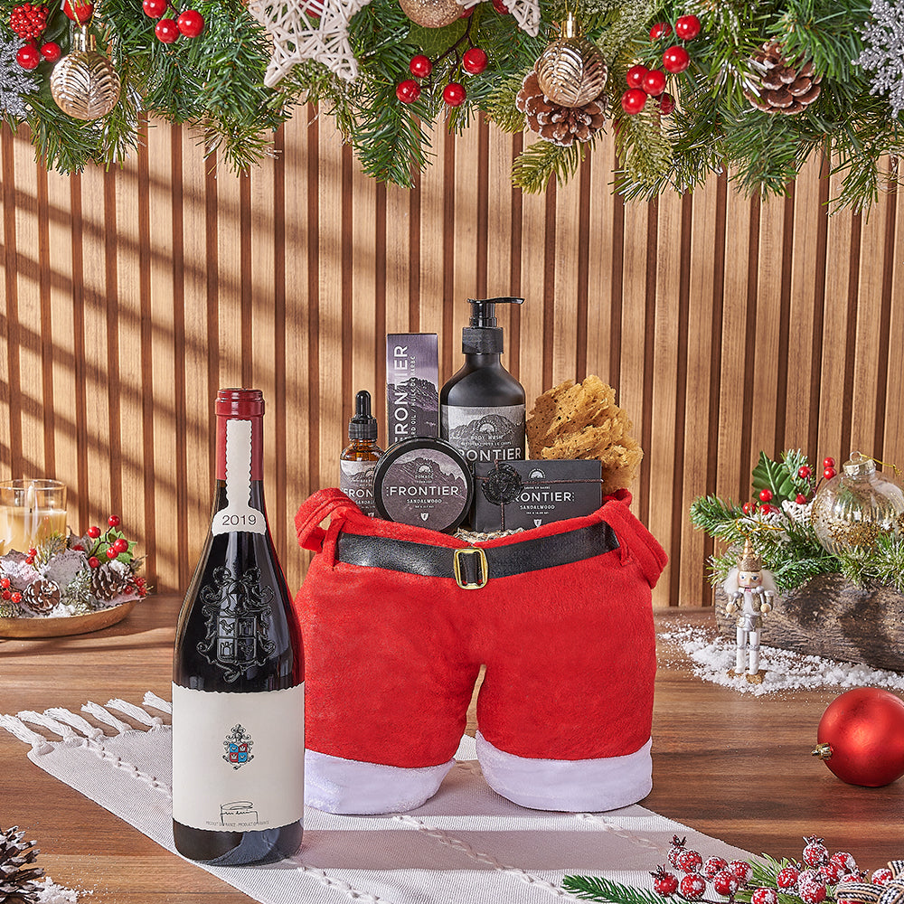 Holiday Wine and Sandalwood Spa Gift – how the gift is presented