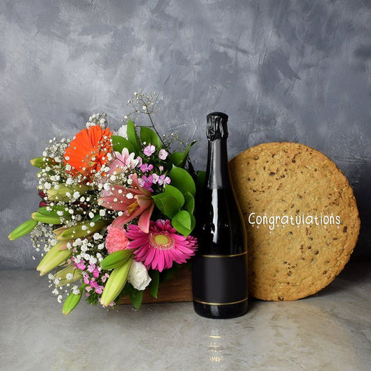 Baskets offers up the perfect selection of gourmet treats, decadent flowers, a plush bear and a bottle of sparkling wine from  Baskets Vancouver - Vancouver Delivery