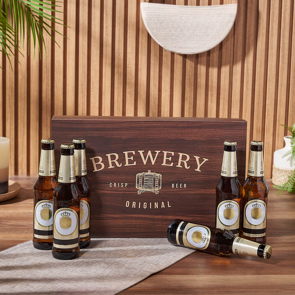 Six Bottles Beer Gift Basket – how the gift is presented