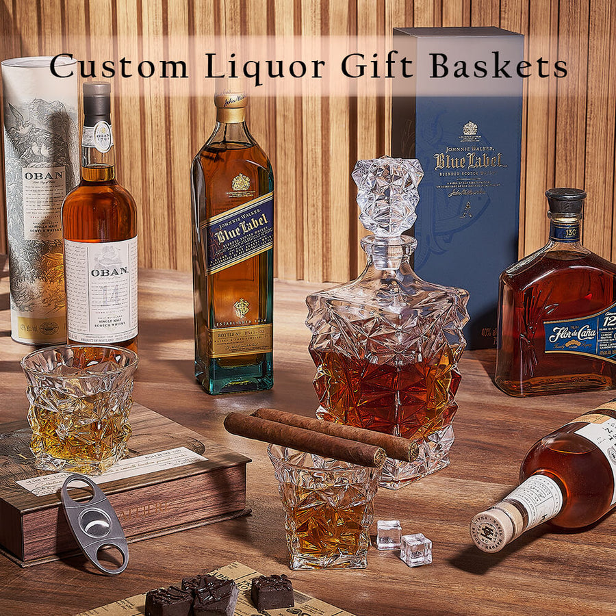 Custom Liquor Gift Baskets from Vancouver Baskets - Vancouver Delivery