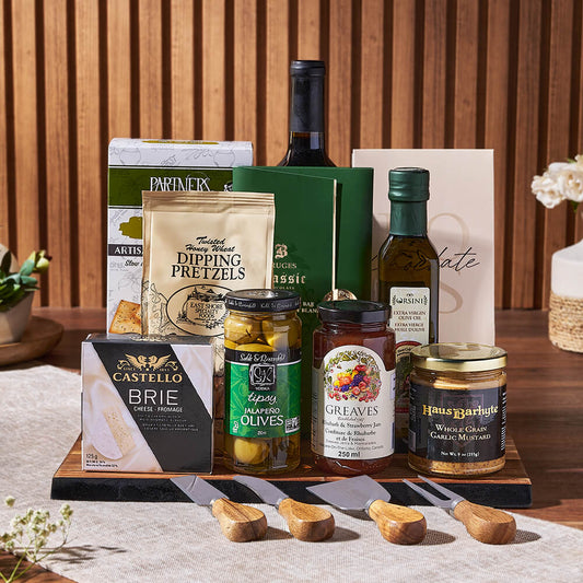 Delicious Gathering Wine & Cheese Gift Set, wine gift, wine, cheese gift, cheese, Vancouver delivery