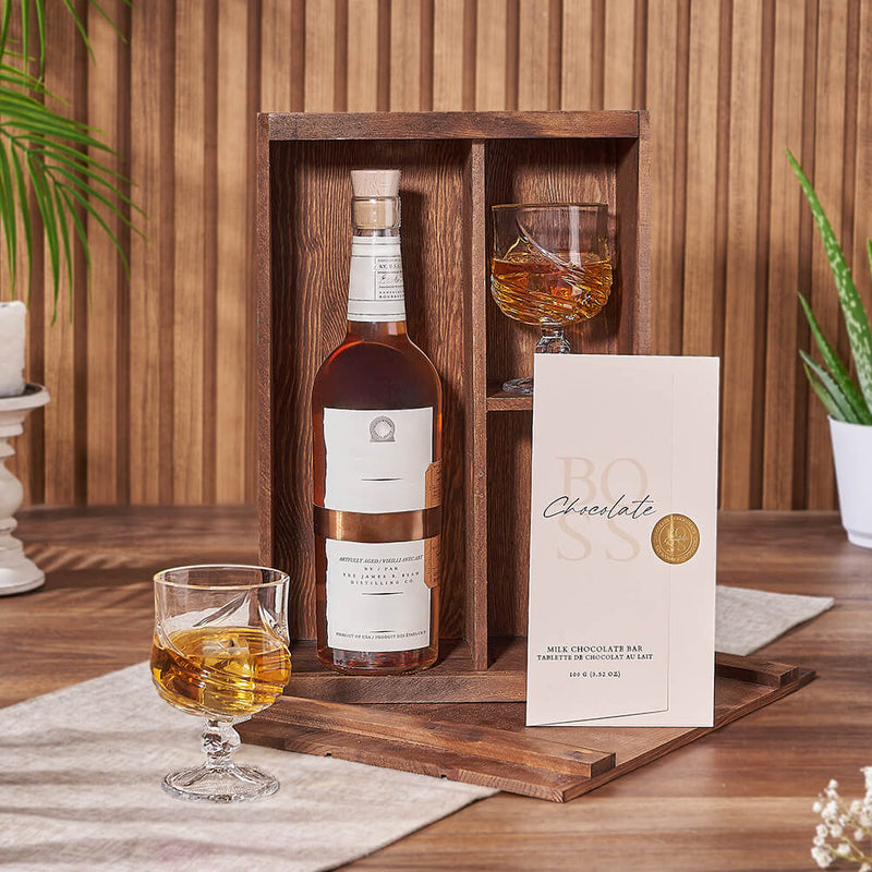 Executive Liquor & Decanter Set, liquor gift, liquor, chocolate gift, chocolate, Vancouver delivery